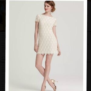 Cynthia Steffe Reese Lace Cap Sleeve Crochet Dress (10)
